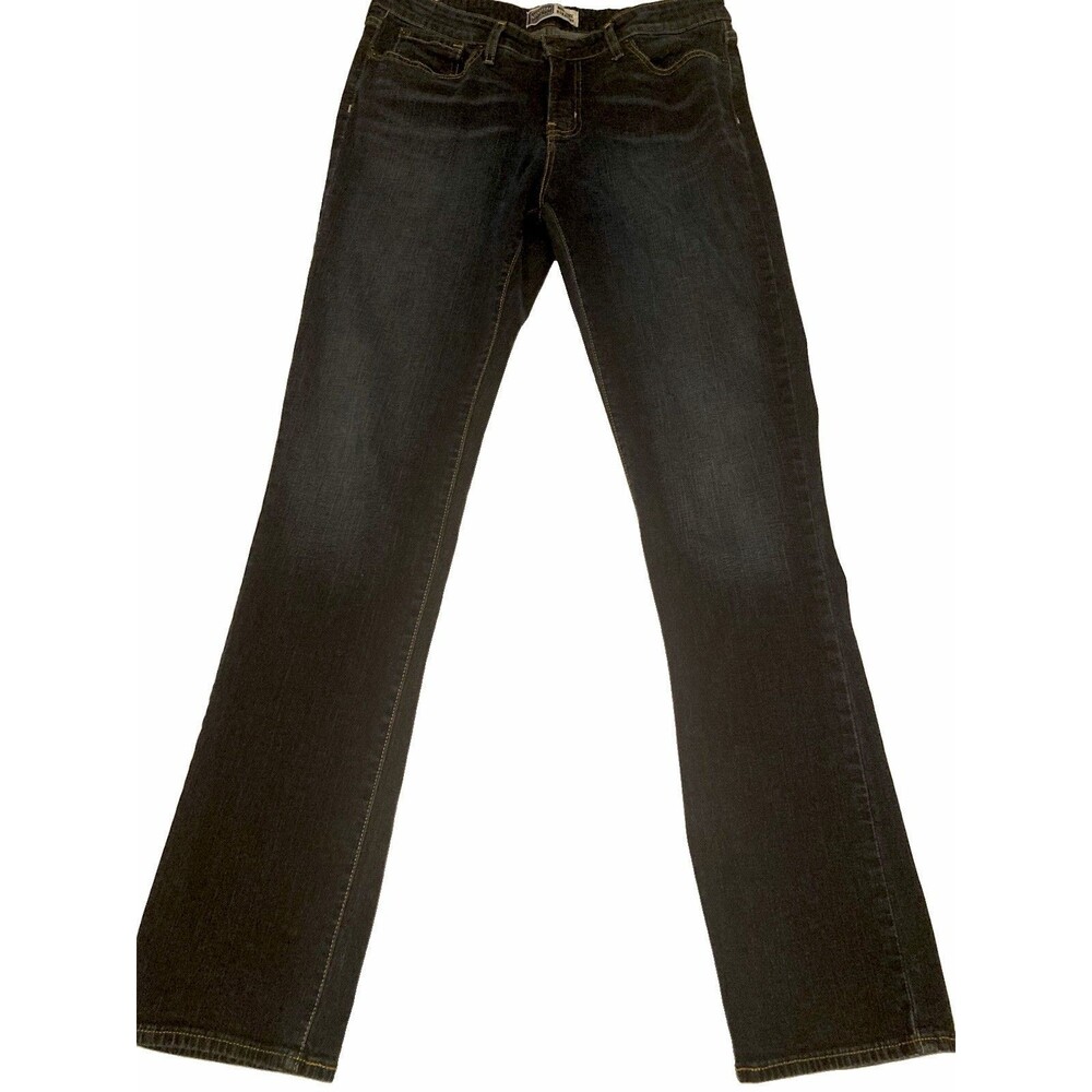 Levi’s Signature Women 14 Long Stretch Logo Blue Straight Excellent Condition